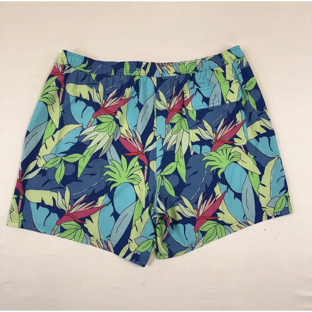Vineyard Vines Mens‎ 2XB Tropical Bird of Paradise Swim Trunks Blue 1M001149